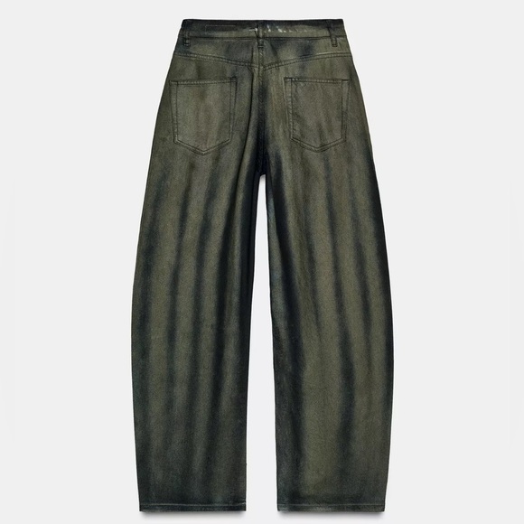 ZW COLLECTION MID-RISE BARREL LEG LIMITED EDITION JEANS - Picture 4 of 7
